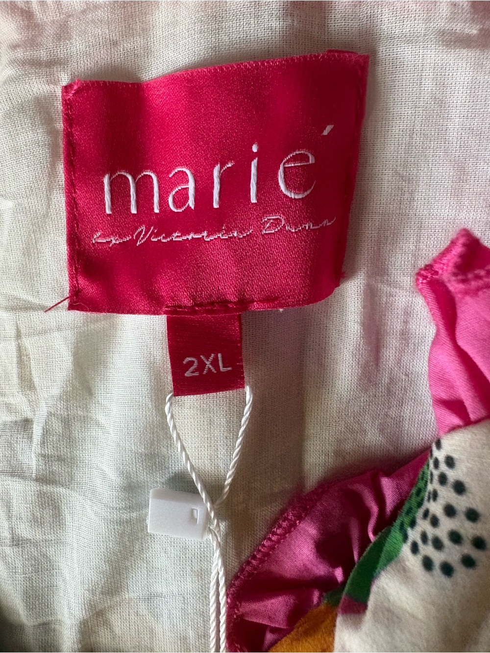 Marie by Victoria Dunn  Maxi Button Down Print Puff Sleeve Dress NWT Size 2XL - Picture 2 of 9